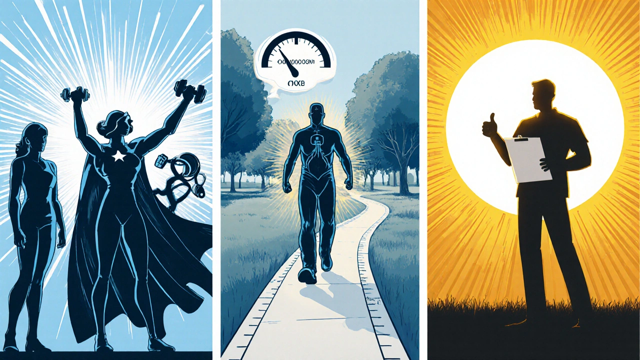 OT superhero with healthcare team celebrates patient’s improved walking and breathing scores.