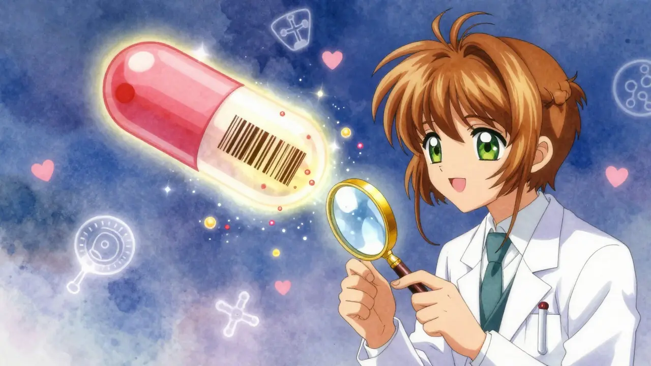 A tiny sponge floats through the esophagus, collecting cells as golden light shines on a hopeful doctor.