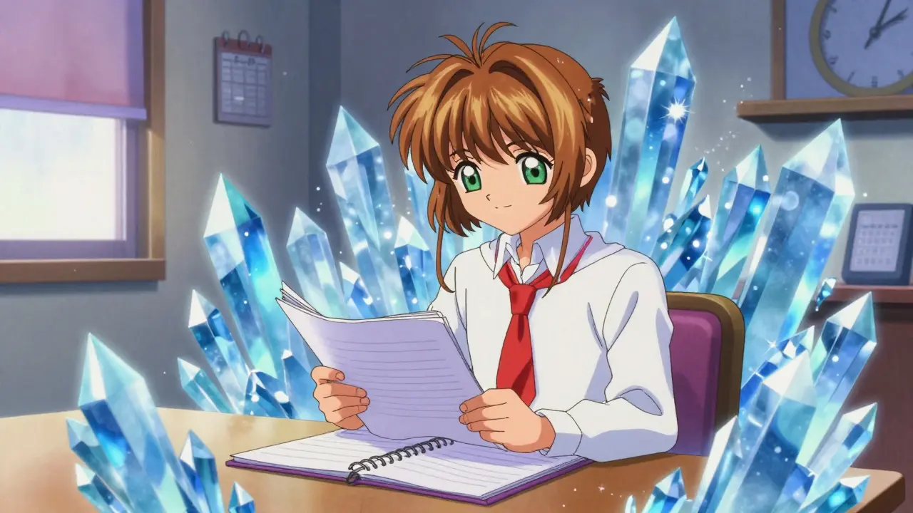 Individual reviewing health documents at a desk with soft lighting.